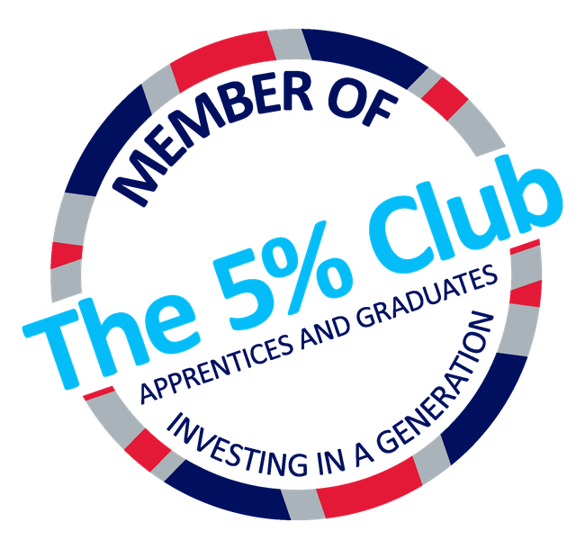 A logo indicating McHugh's membership of the 5 percent club